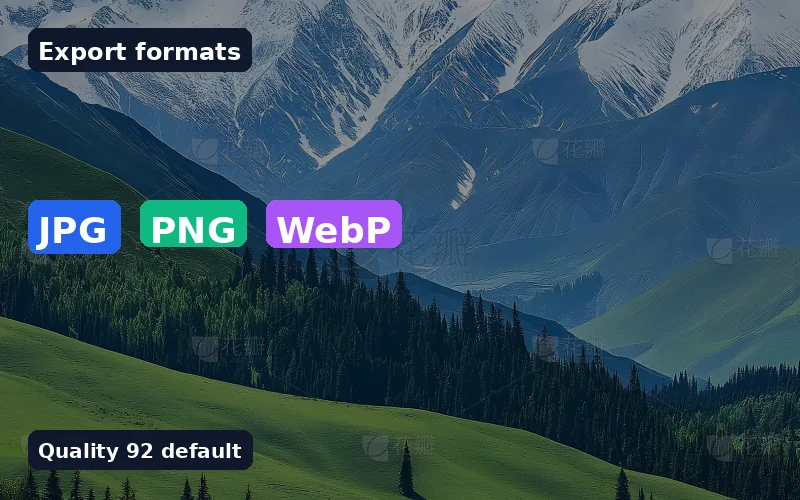 Output format choices for cropped images